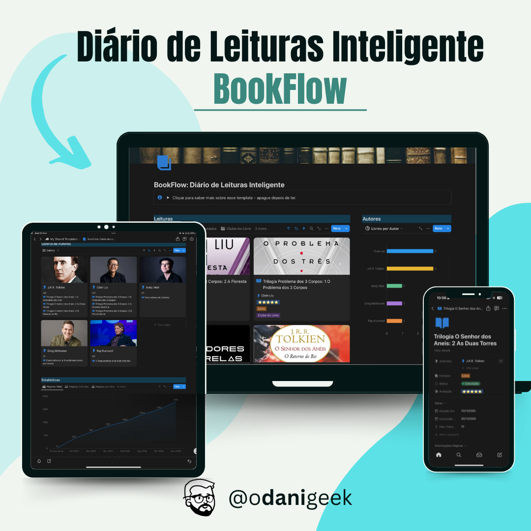 BookFlow — Template Notion de Diário de Leituras